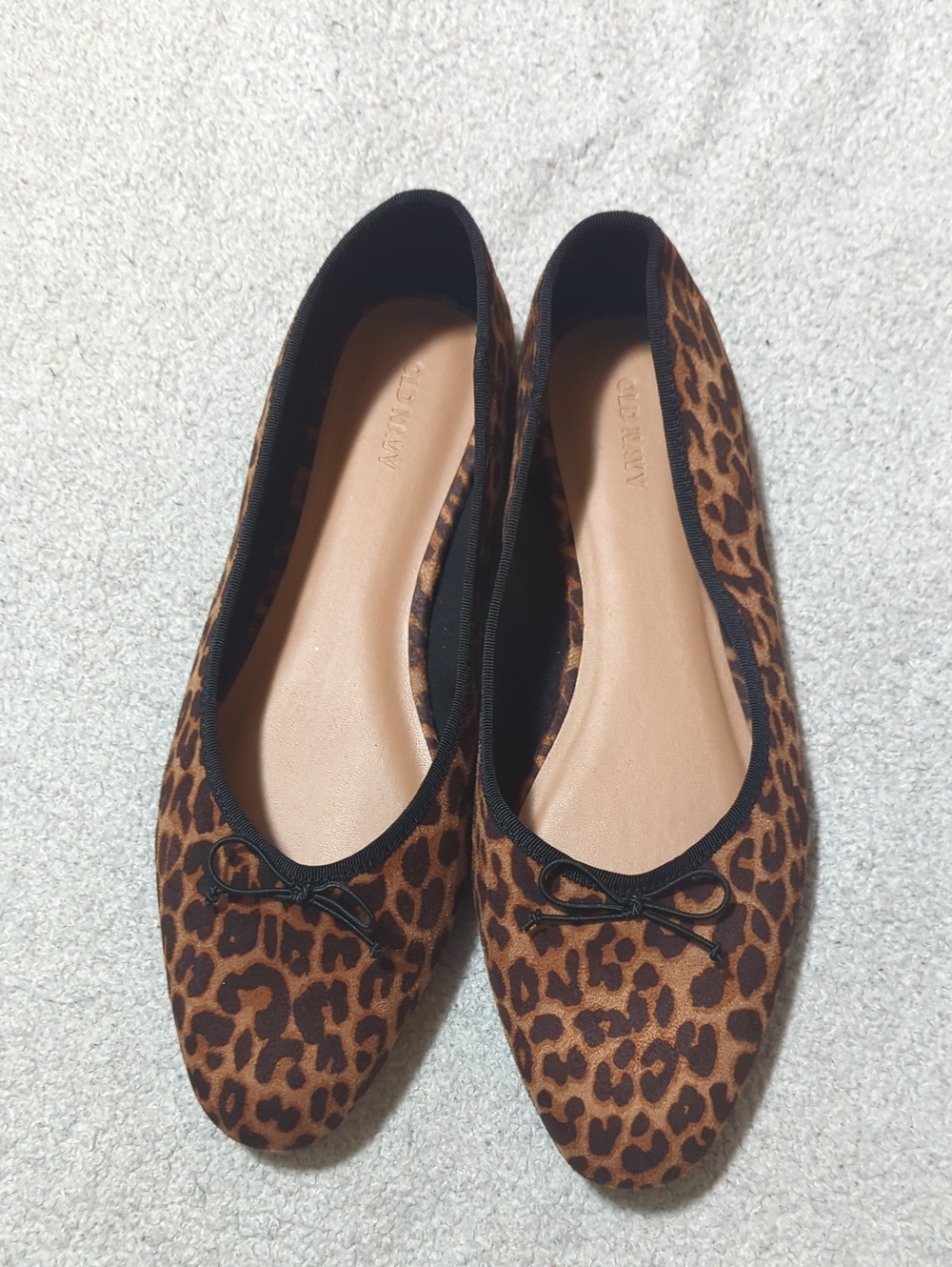 Old Navy Leopard-Print Ballet Flats in Brown and Black